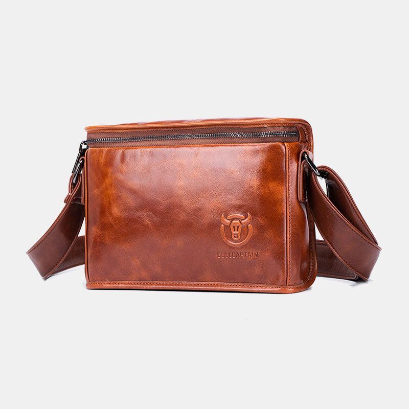 Miesten Aito Nahka Varkaudenesto Kulutuksenkestävä 7.9 Tuuman Ipad Vintage Square Bag Crossbody Bag Olkalaukku