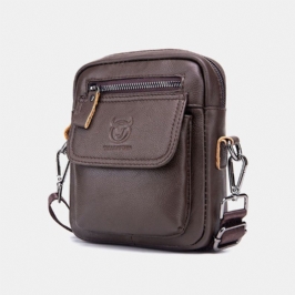Miesten Aito Nahka Vedenpitävä Monitoiminen Monikerroksinen Crossbody Laukku Olkalaukku