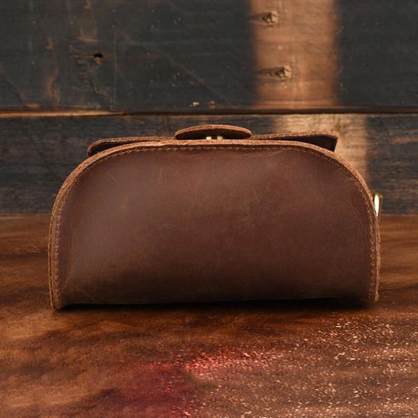 Miesten Aito Nahkainen Vintage-olkalaukku Crossbody-laukku