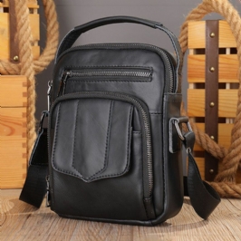 Miesten Aitoa Nahkaa Casual Kulutusta Kestävä Vedenpitävä Crossbody Laukku