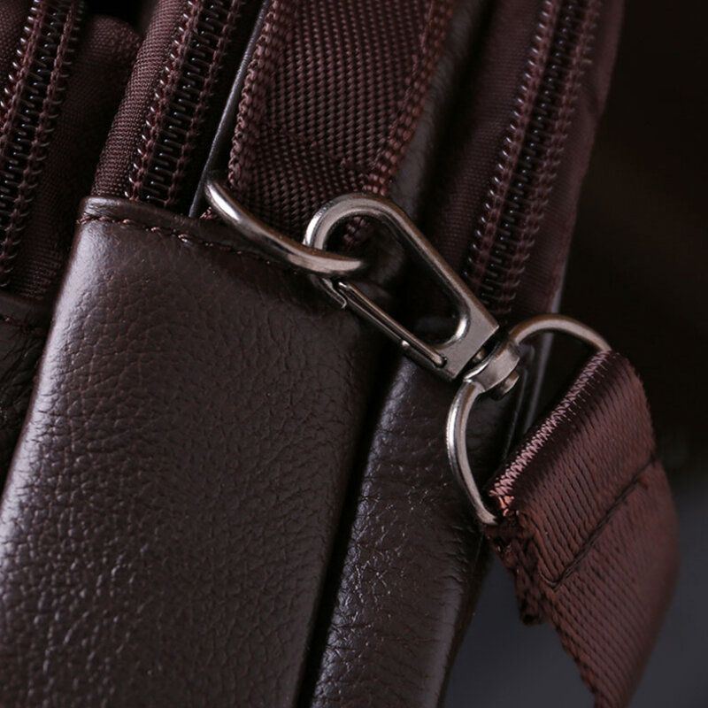 Miesten Aitoa Nahkaa Sisältävä Retrokäsilaukku Rento Vyötärölaukku Cross Body Bag