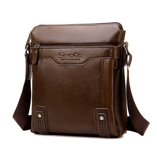 Miesten Business Messenger Bag Solid Crossbody -olkalaukku