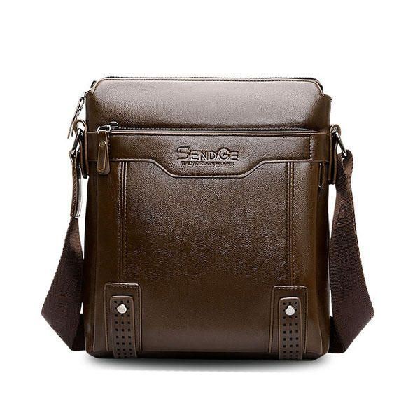 Miesten Business Messenger Bag Solid Crossbody -olkalaukku
