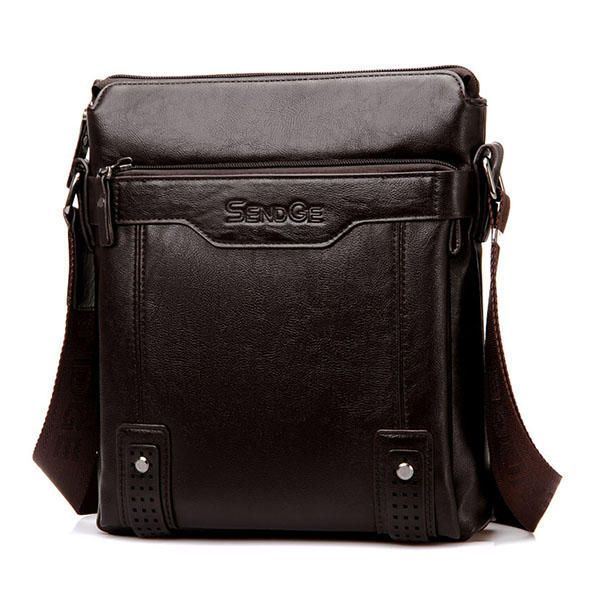 Miesten Business Messenger Bag Solid Crossbody -olkalaukku