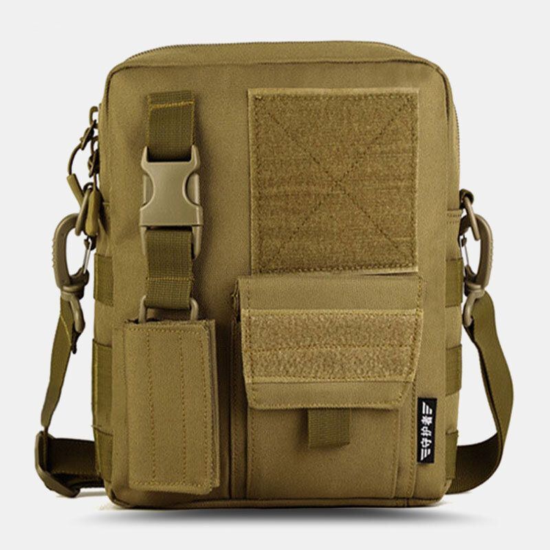 Miesten Camo Pattern -monitoiminen Suuri Kapasiteetti Ulkomatka-taktinen Laukku Crossbody Laukku Olkalaukku Neliömäinen Laukku