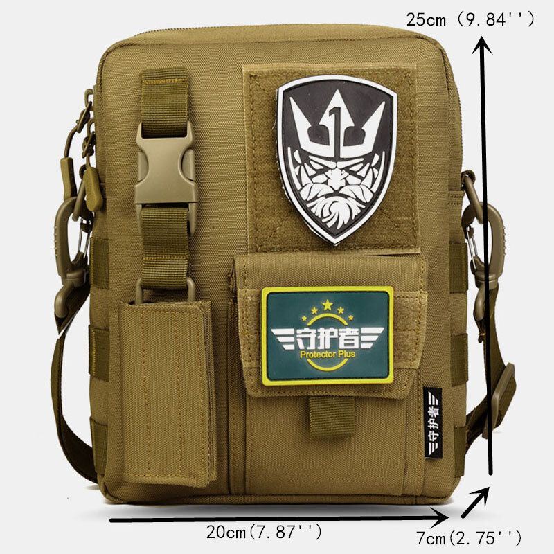 Miesten Camo Pattern -monitoiminen Suuri Kapasiteetti Ulkomatka-taktinen Laukku Crossbody Laukku Olkalaukku Neliömäinen Laukku