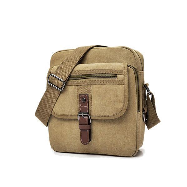 Miesten Canvas Monikäyttöinen Vintage Crossbody Laukku Olkalaukku Rento Liikematkapaketti