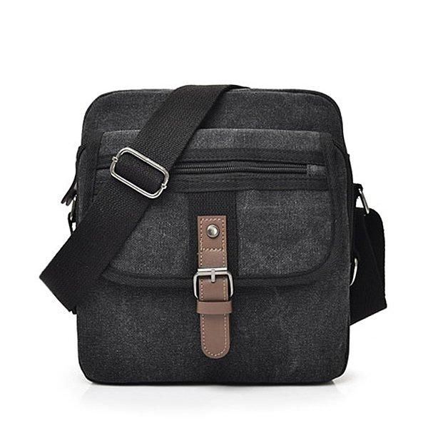 Miesten Canvas Monikäyttöinen Vintage Crossbody Laukku Olkalaukku Rento Liikematkapaketti