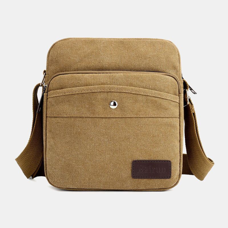 Miesten Canvas-olkalaukku Crossbody-laukku Ulkokäyttöön