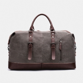 Miesten Canvas Pu Nahka Suuri Tilavuus Monitaskuinen Käsilaukku Olkalaukku Matkalaukku Duffle Bag Crossbody Laukku