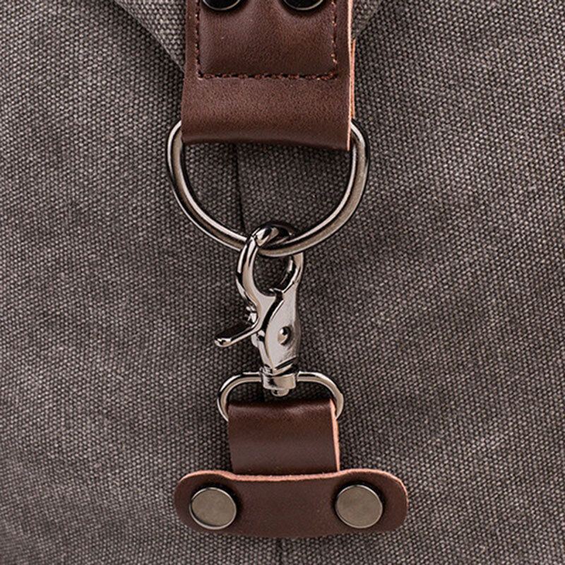 Miesten Canvas Pu Nahka Suuri Tilavuus Monitaskuinen Käsilaukku Olkalaukku Matkalaukku Duffle Bag Crossbody Laukku