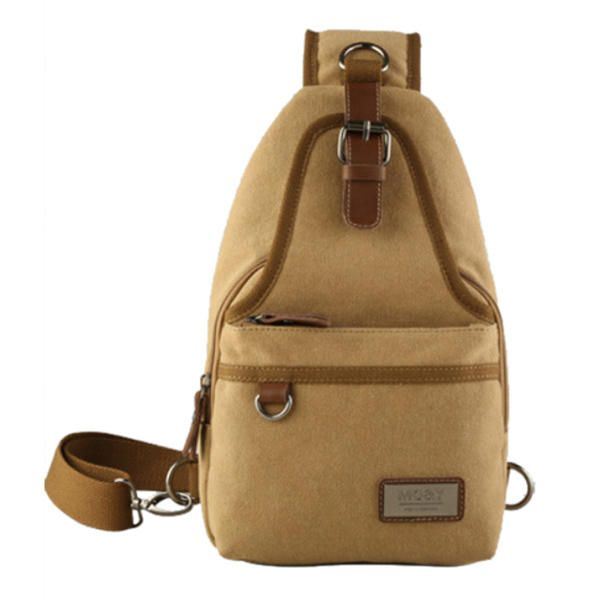Miesten Canvas Retro Crossbody Laukku Rintalaukku Rento Ulkoilu Olkalaukku