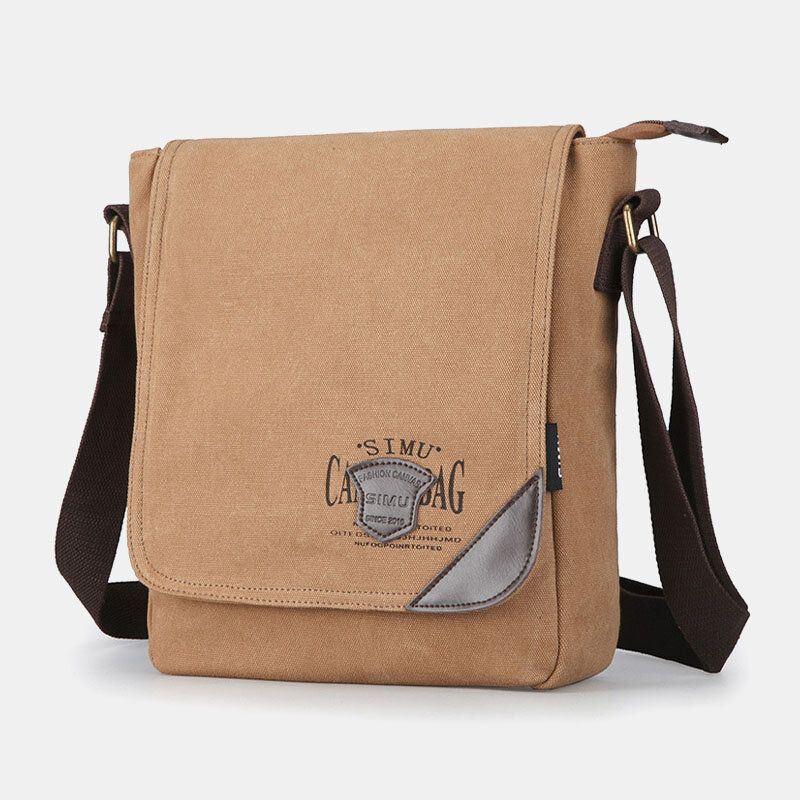Miesten Canvas Retro Suurikokoinen Olkalaukku Crossbody Bag