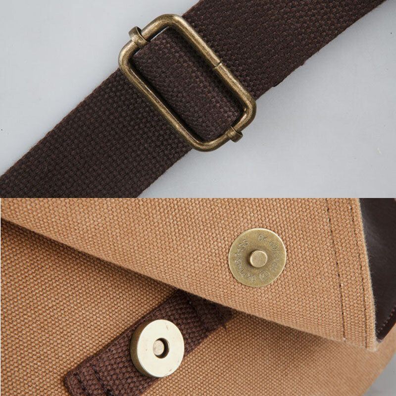 Miesten Canvas Retro Suurikokoinen Olkalaukku Crossbody Bag