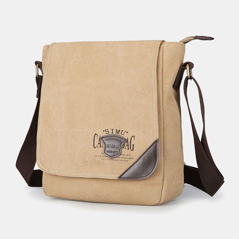 Miesten Canvas Retro Suurikokoinen Olkalaukku Crossbody Bag