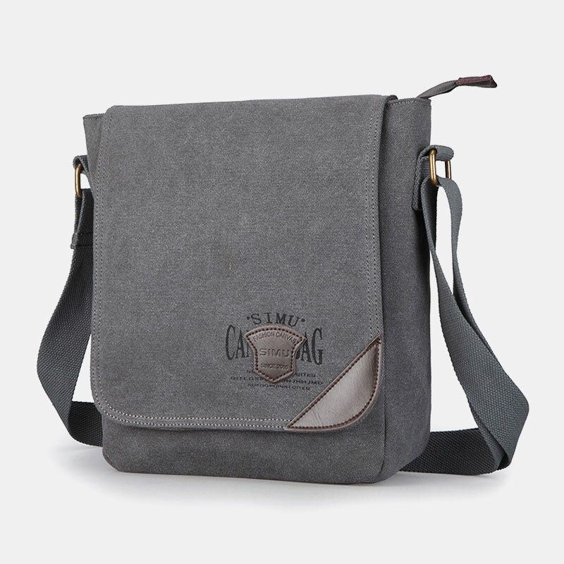Miesten Canvas Retro Suurikokoinen Olkalaukku Crossbody Bag
