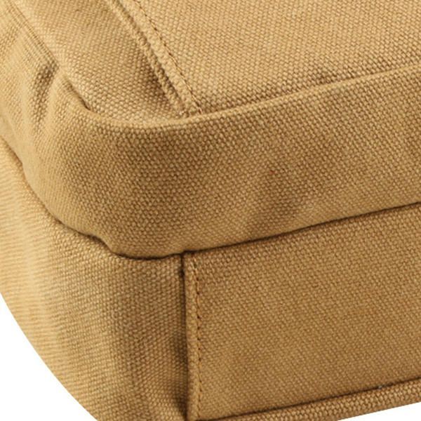 Miesten Canvas Vintage Leisure Crossbody -laukku Kiinteä Vaakasuuntainen Olkalaukku Viikonloppulaukku