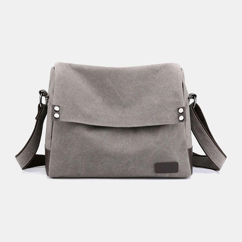 Miesten Canvas Vintage Monitoiminen Suuri Kapasiteetti Crossbody Laukku Rento Olkalaukku