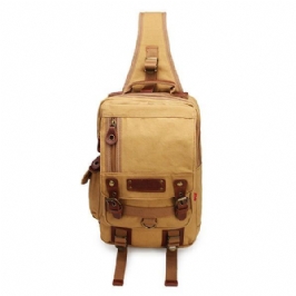 Miesten Casual Canvas Outdoor Sport Olkapää Ipad Rintalaukku