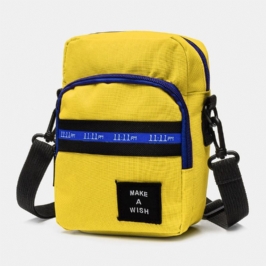 Miesten Ja Naisten Crossbody Bag Color Block Vetoketjukassit Vedenpitävät Matkoille