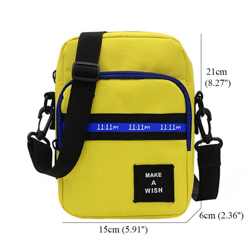 Miesten Ja Naisten Crossbody Bag Color Block Vetoketjukassit Vedenpitävät Matkoille