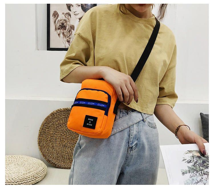 Miesten Ja Naisten Crossbody Bag Color Block Vetoketjukassit Vedenpitävät Matkoille