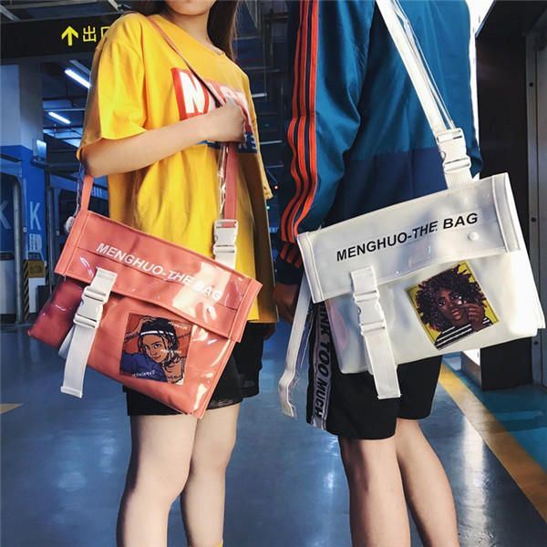 Miesten Ja Naisten Jelly Hip-hop Crossbody Bag Cover Olkalaukku