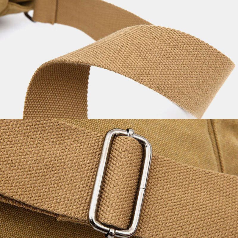 Miesten Kangas Monilokeroinen Monitaskuinen Rento Olkalaukku Olkalaukku Olkalaukku Crossbody Laukut Käsilaukku