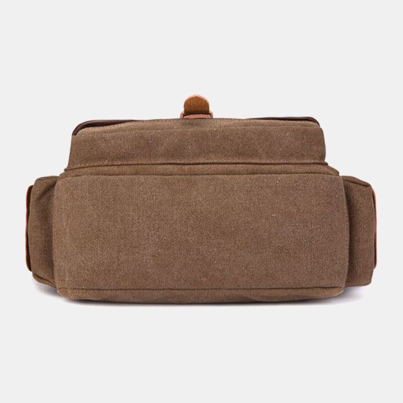 Miesten Kangas Suuri Kapasiteetti Vedenkestävä Vintage Kannettavan Tietokoneen Messenger Laukku Olkalaukku Crossbody Laukku