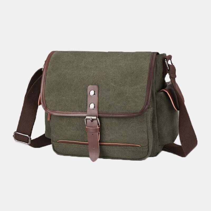 Miesten Kangas Suuri Kapasiteetti Vedenkestävä Vintage Kannettavan Tietokoneen Messenger Laukku Olkalaukku Crossbody Laukku