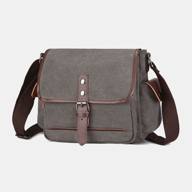 Miesten Kangas Suuri Kapasiteetti Vedenkestävä Vintage Kannettavan Tietokoneen Messenger Laukku Olkalaukku Crossbody Laukku