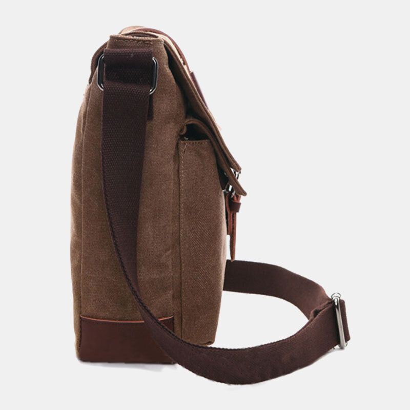 Miesten Kangas Takaosa Varkaudenesto Vetoketjutasku Crossbody Laukut Casual Suuri Tilavuus 6.3 Tuuman Puhelinlaukku Olkalaukku