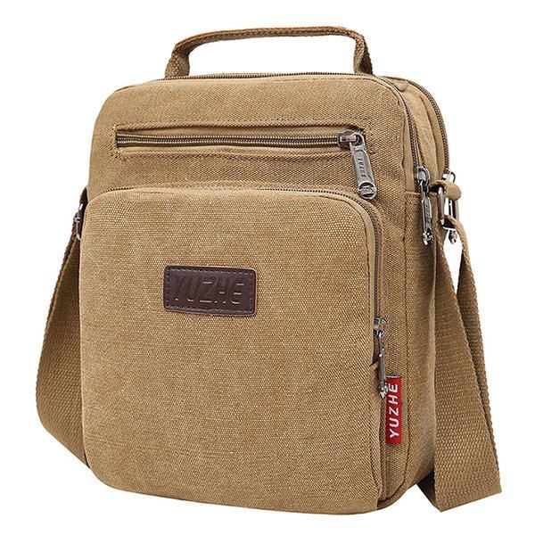Miesten Kangaslaukku Messenger Bag Pieni Matkalaukku Joka Sopii 9.7 Tuuman Ipadiin