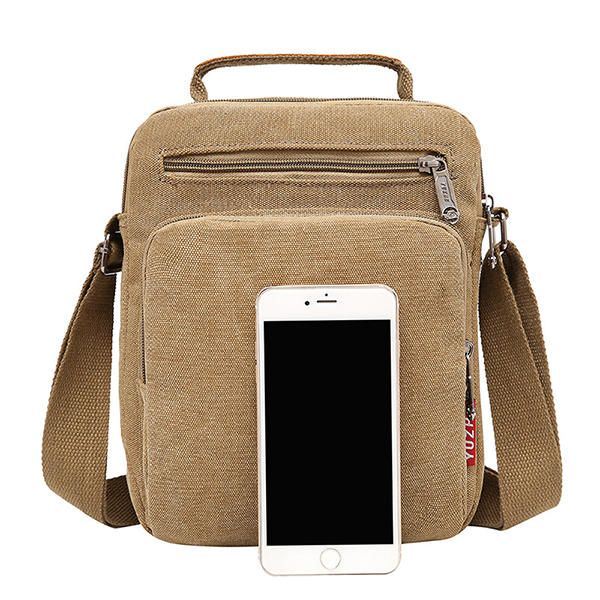Miesten Kangaslaukku Messenger Bag Pieni Matkalaukku Joka Sopii 9.7 Tuuman Ipadiin