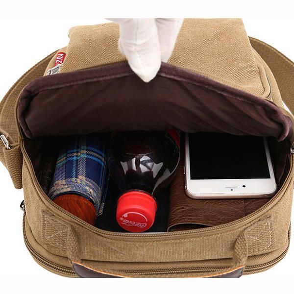 Miesten Kangaslaukku Messenger Bag Pieni Matkalaukku Joka Sopii 9.7 Tuuman Ipadiin