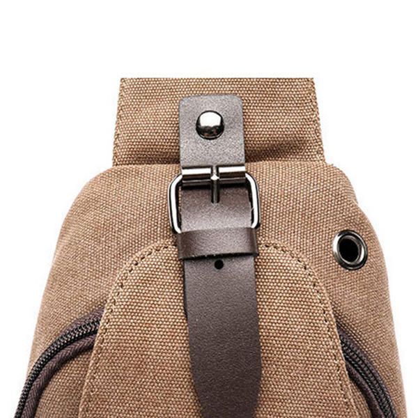 Miesten Kankainen Kantolaukku Outdoor Sport Casual Rintapakkaus Crossbody Swagger Bag