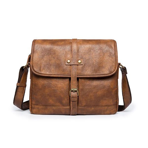 Miesten Minimalistinen Retro Casual Messenger Crossbody -olkalaukku