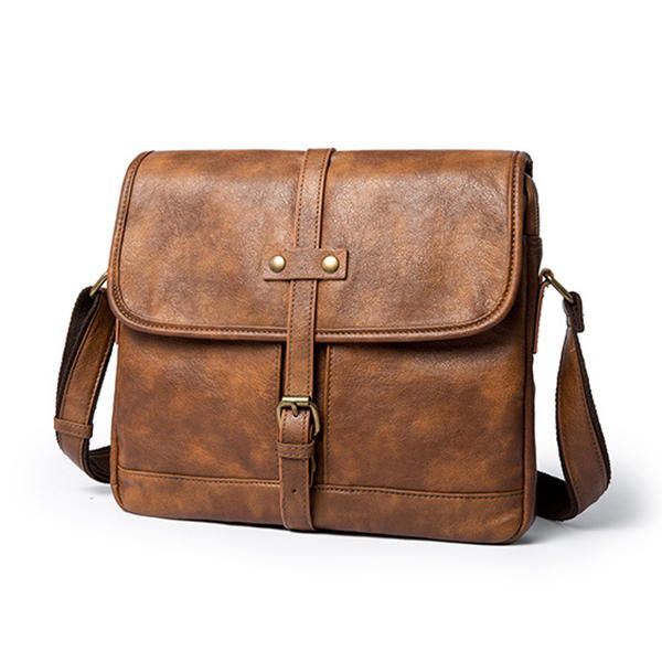 Miesten Minimalistinen Retro Casual Messenger Crossbody -olkalaukku