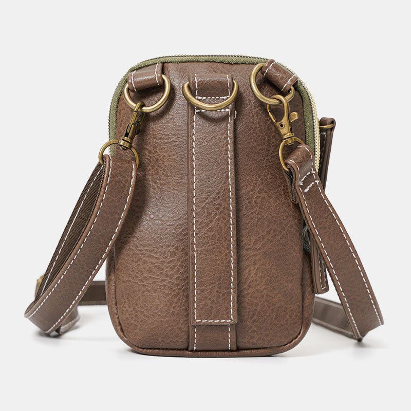 Miesten Miniompeleet Värilliset Casual Crossbody Laukut Irrotettava Olkahihna Täysin Sopiva 6.5 Tuuman Puhelinlaukku