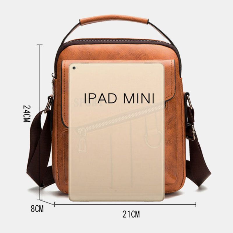 Miesten Monitaskuinen Vedenpitävä Kulutusta Kestävä Crossbody Laukut Retro Suurikokoinen Olkalaukku Käsilaukku