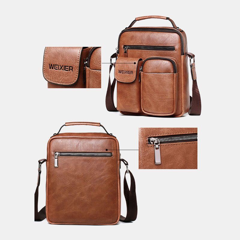 Miesten Monitoimilaukku Rento Crossbody Laukku Olkalaukku Käsilaukku Business Bag