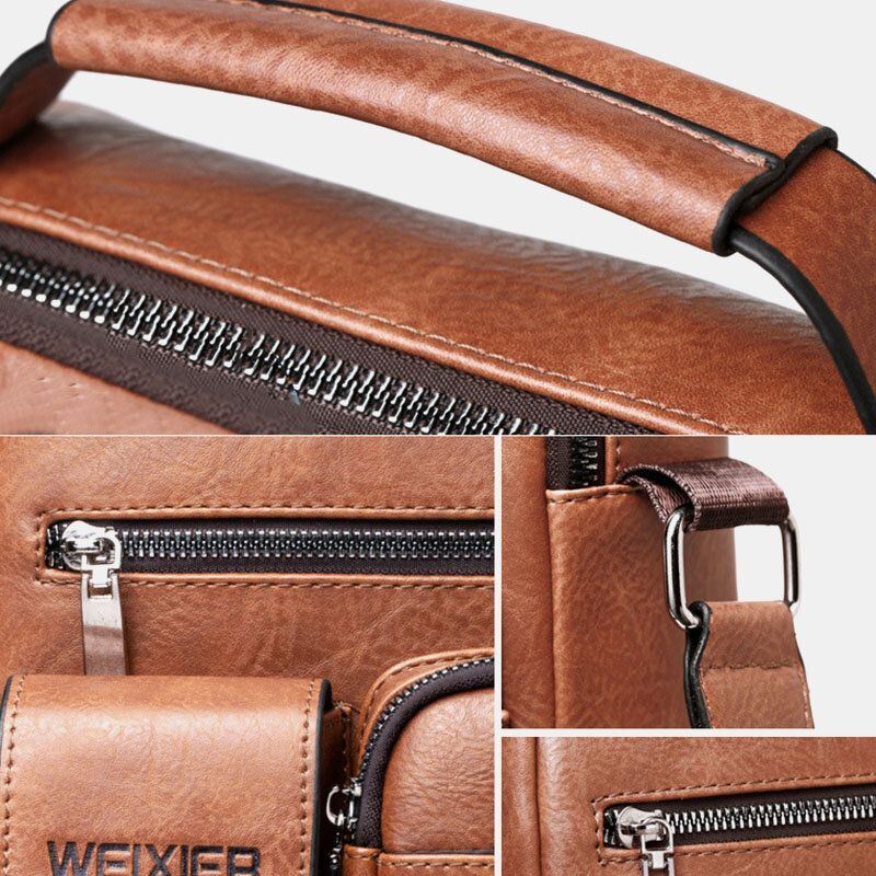 Miesten Monitoimilaukku Rento Crossbody Laukku Olkalaukku Käsilaukku Business Bag
