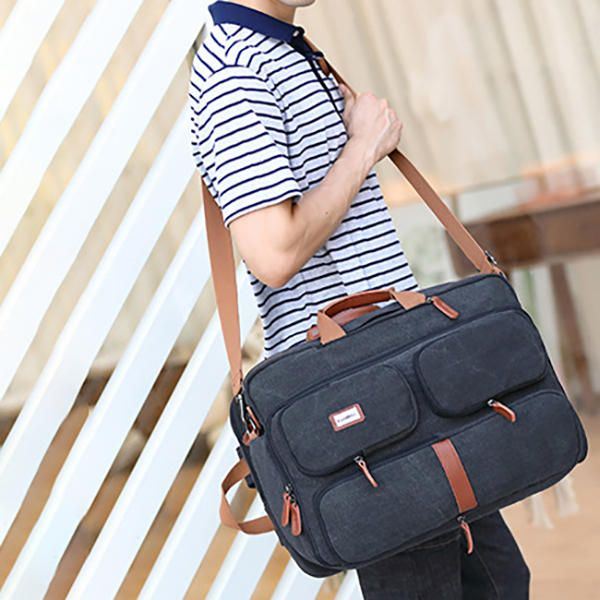 Miesten Monitoiminen Kannettavan Tietokoneen Reppu Crossbody Laukku