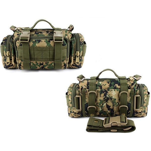 Miesten Monitoiminen Tactical Outdoor Naamiointi Crossbody Rintalaukku