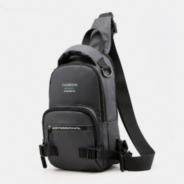 Miesten Muoti Kevyt Monitoiminen Crossbody Laukku Olkalaukku Rintalaukku Reppu Usb-latausportilla