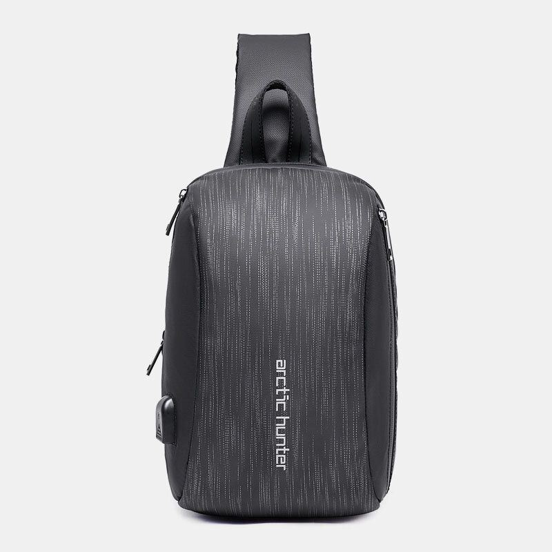 Miesten Muoti Rento Rintalaukku Olkalaukku Crossbody Laukku Usb-latausportilla
