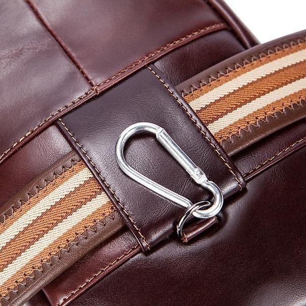 Miesten Naisten Aidosta Nahasta Valmistettu Rento Business Vintage Crossbody -laukku