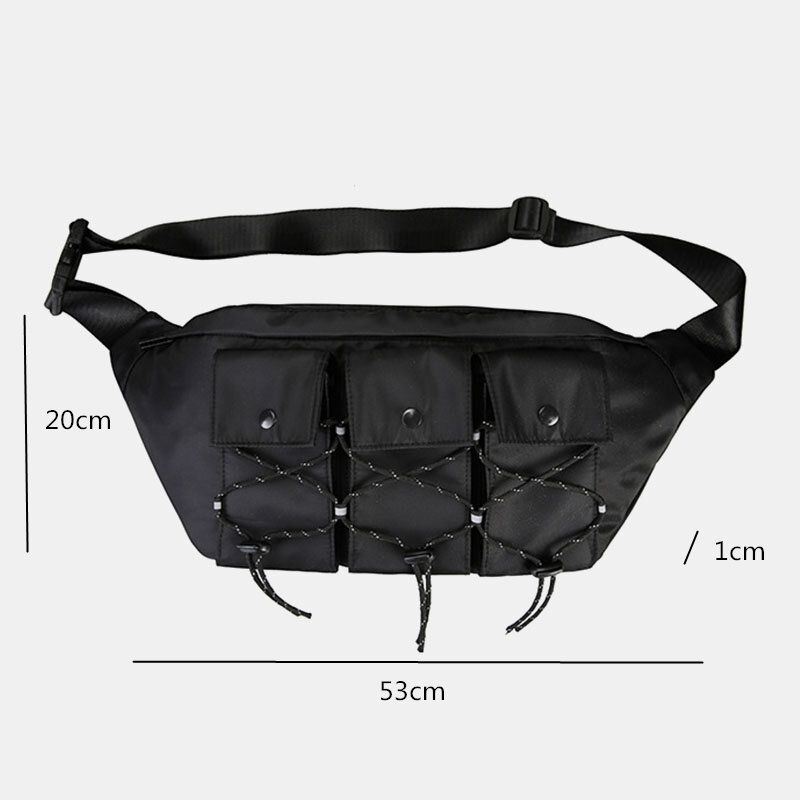 Miesten Naisten Muoti Monitaskuinen Kevyt Olkalaukku Crossbody-laukku
