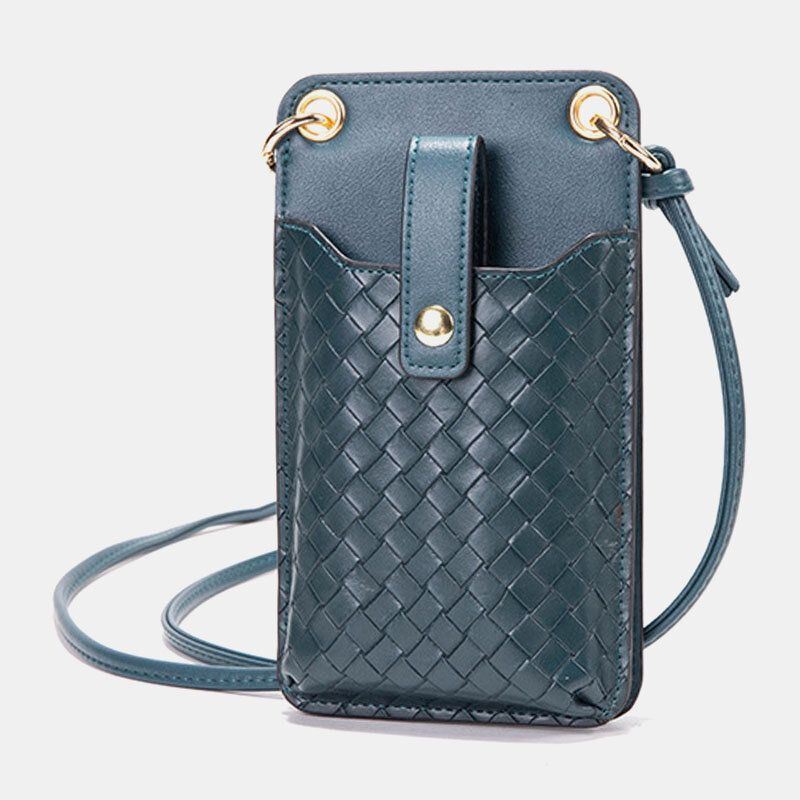 Miesten Naisten Pu-nahka Varkaudenesto Monikorttipaikka 6.5 Tuuman Puhelinlaukku Crossbody Laukku Olkalaukku
