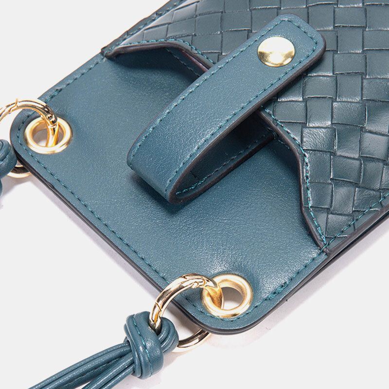 Miesten Naisten Pu-nahka Varkaudenesto Monikorttipaikka 6.5 Tuuman Puhelinlaukku Crossbody Laukku Olkalaukku